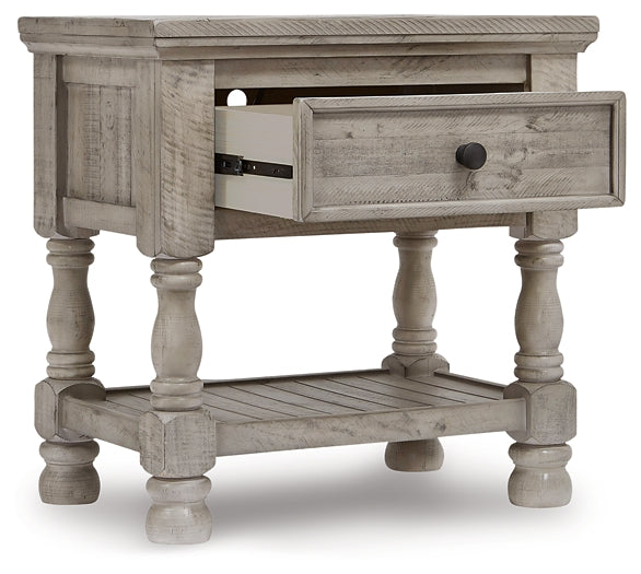 Harrastone King Panel Bed with Dresser and Nightstand