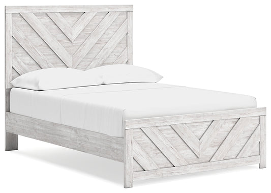 Cayboni Full Panel Bed with Nightstand