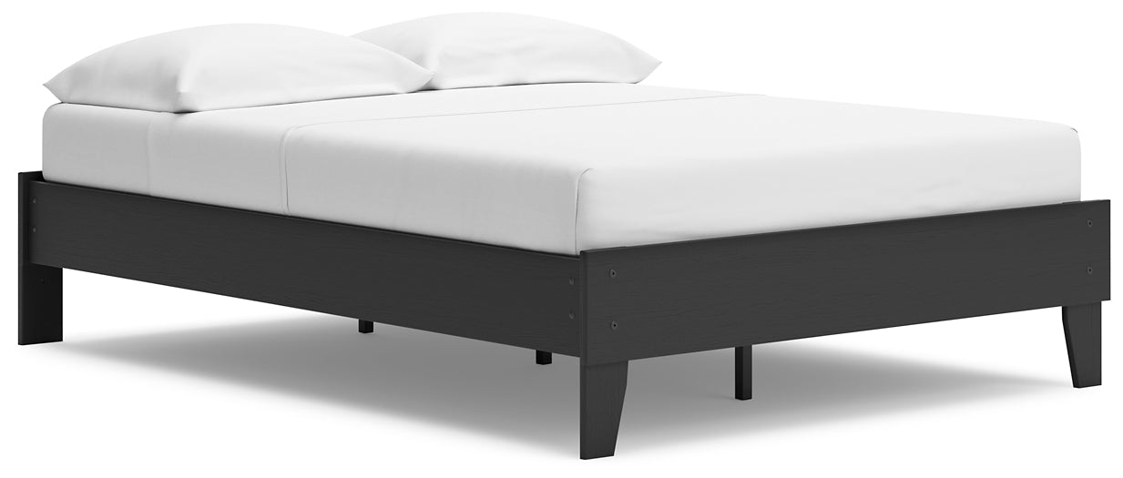 Socalle Full Platform Bed with Dresser and 2 Nightstands