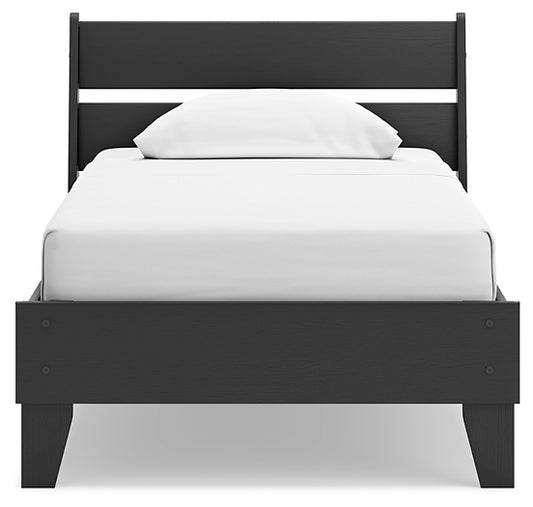 Socalle Twin Panel Platform Bed with Nightstand