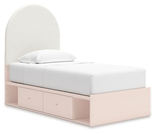 Wistenpine Twin Upholstered Panel Bed with Storage