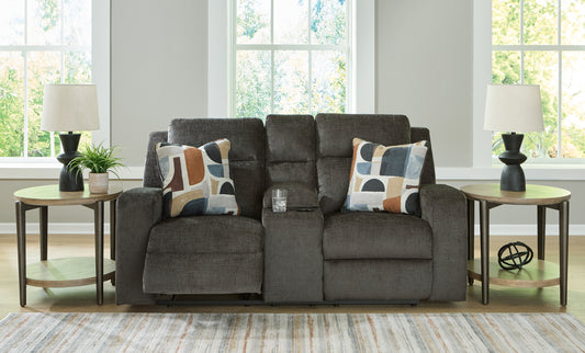 Kanlow DBL Rec Loveseat w/Console