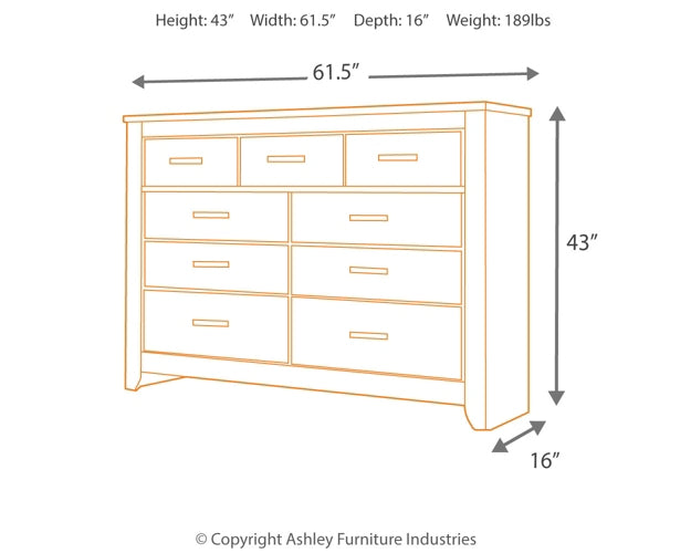 Zelen Full Panel Headboard with Dresser