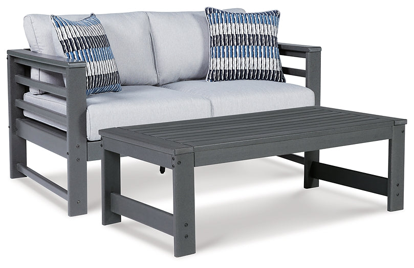 Amora Outdoor Loveseat with Coffee Table