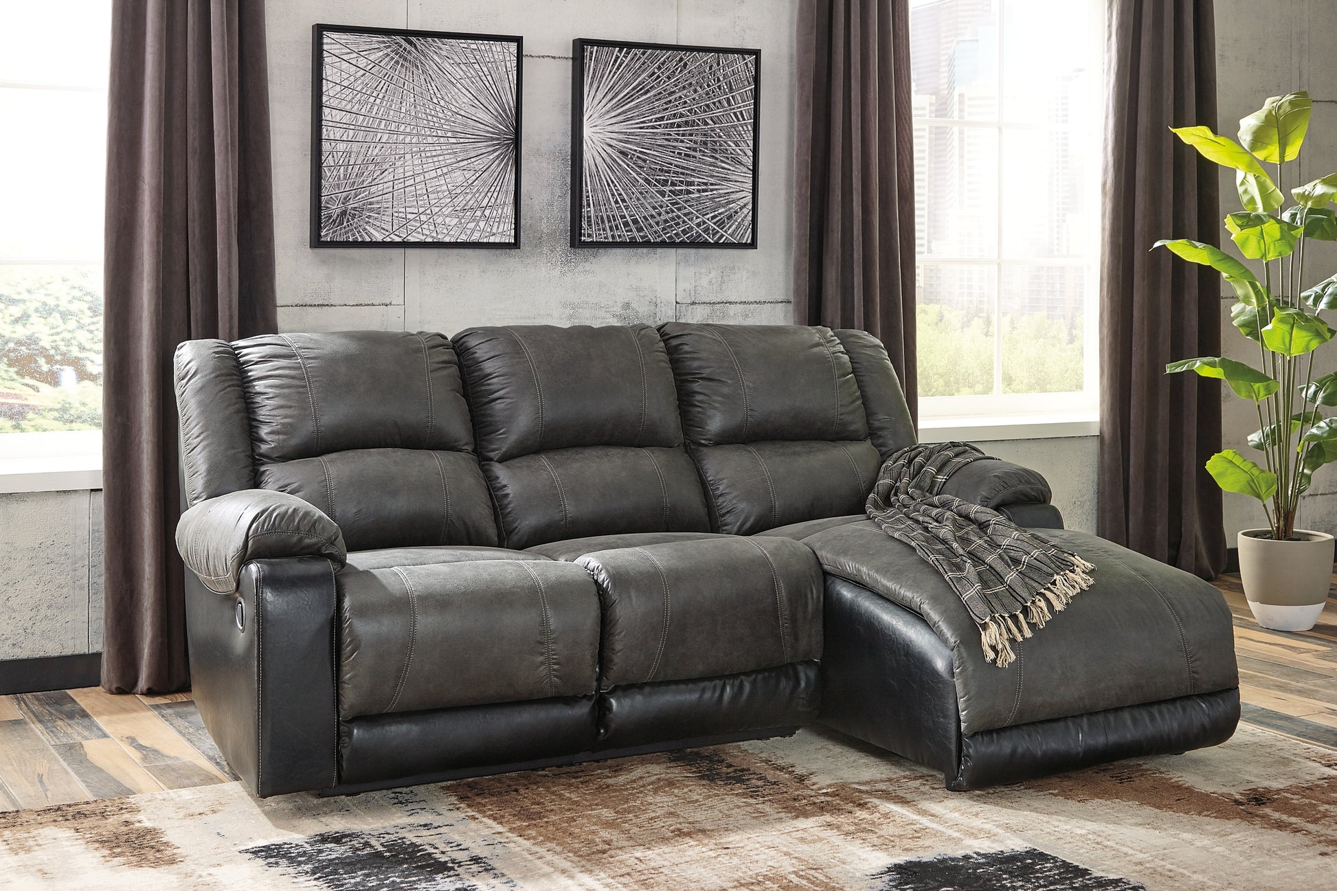 Nantahala slate deals sectional